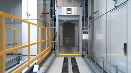 Obraz premium Enhancing Construction Safety: Advanced Features of Rack and Pinion Elevators
