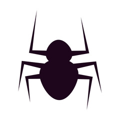 Spider black icon illustration isolated on white background