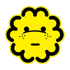 Obraz premium Cookie character with many faces, 'SunSunSunny Cookies'. Cookie with a charming face.