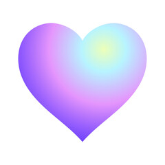 Gradient isolated heart illustration on white background
