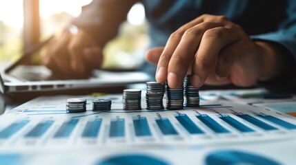 Fototapeta premium Bridging the Gap: Empowering Financial Success through High-Tech Education