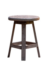 Old round wooden table