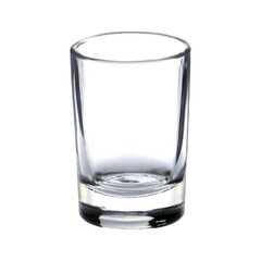 Empty water glass isolated on white background. 3d empty water glass