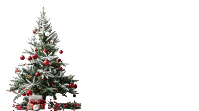 Christmas tree on a transparent background