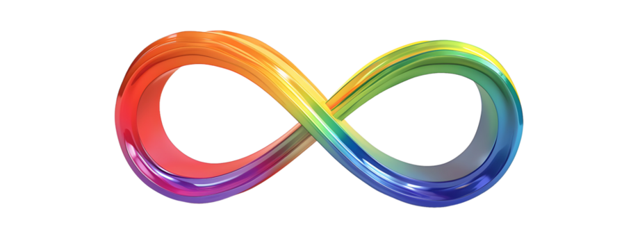 Rainbow Infinity Sign Isolated on a Transparent Background