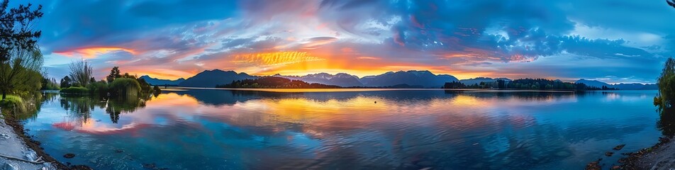 Fototapeta premium Island Sunset Panorama