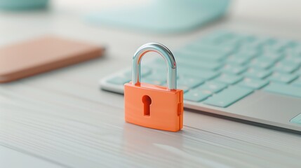 Naklejka premium Rich online settings emphasizing safeguard strategies and barriers, Online Safeguard Barrier, Cyber Barrier