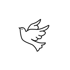 dove line icon