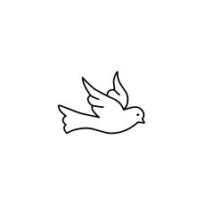 dove line icon