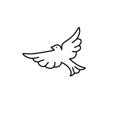 dove line icon