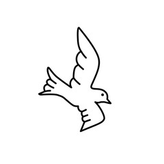 dove line icon