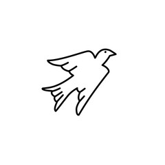 dove line icon