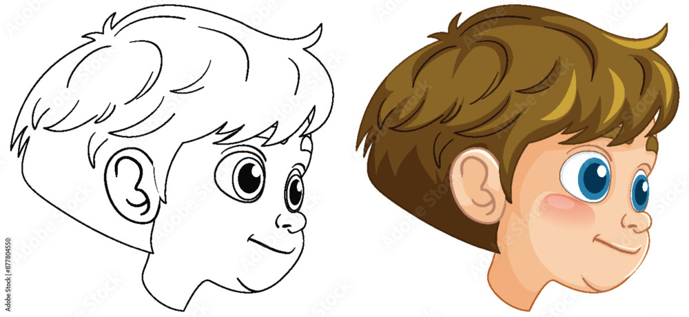 Canvas Prints side profile of a young boy's face