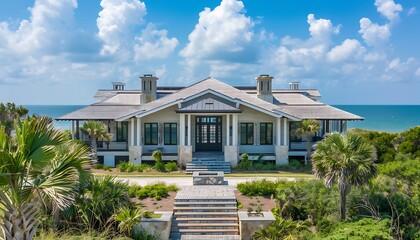 Coastal retreat with oceanfront views and breezy architecture