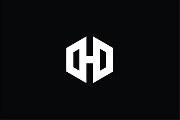 letter H geometric construction and abstract building logo home door and window 