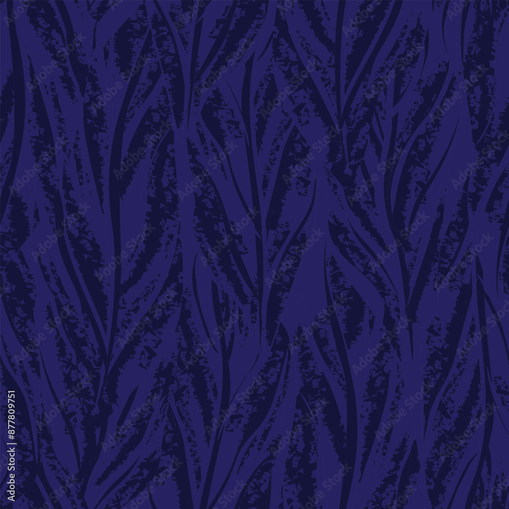 Sticker blue tropical leaf seamless pattern design