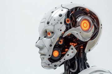Fototapeta premium “Futuristic Humanoid Robot in Artificial Intelligence”
