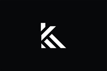 initial letter k abstract modern business logotype, letter K ladder finance business abstract logo, letter K success and growth finance chart graph letter k on black background abstract icon symbol 