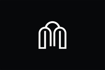 initial letter m abstract business logo, letter M home door abstract construction abstract real estate logo on black background, letter M bar club dance club beer club logo