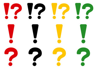 びっくり記号のイラストセット