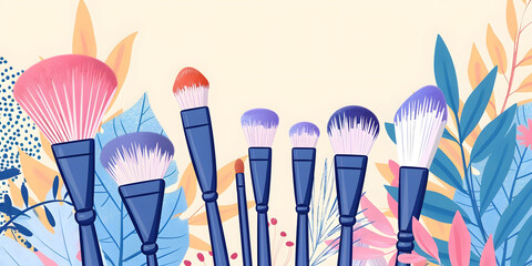 Artist's tools, paint brushes in various sizes, rest isolated on a white background