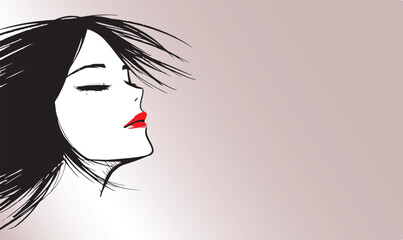 Ink Drawing of a Woman in a Haunting Style