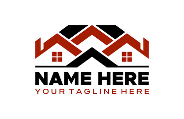 Logo vector property, building, house, roof, real estate	