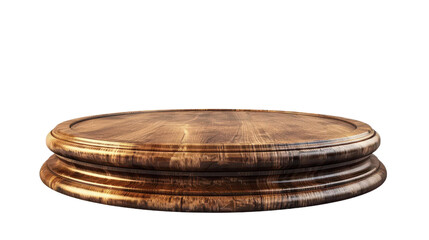 Elegant Wooden Pedestal for Display in Virtually Rendered Environment