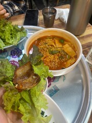 Pork belly and ramen