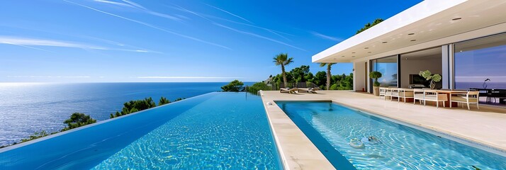 Luxurious beachfront mansion with infinity pool and stunning sea views