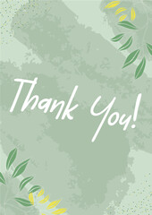 Thank you card design on a flower theme