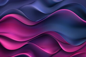 Fototapeta premium Abstract smooth wavy background banner in purple, red and dark blue for dynamic visual impact on any digital canvas