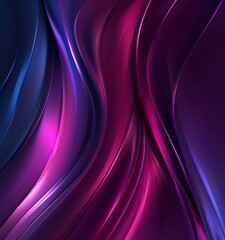 Fototapeta premium Abstract smooth wavy background banner in purple, red and dark blue for dynamic visual impact on any digital canvas