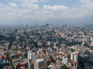 Aerial photograph of Southern Mexico City and its diverse neighborhoods, Coyoacan