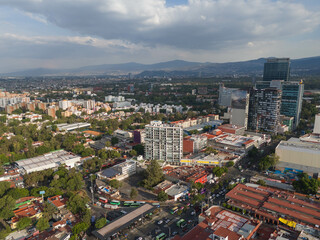 Obraz premium Aerial photograph of Southern Mexico City and its diverse neighborhoods, Coyoacan