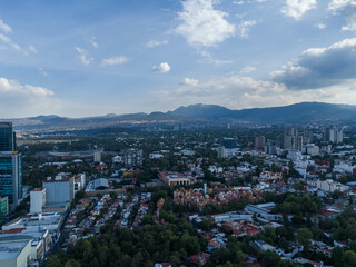 Obraz premium Aerial photograph of Southern Mexico City and its diverse neighborhoods, Coyoacan