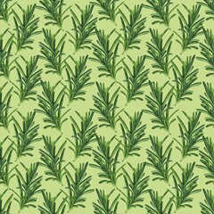 Watercolor herbs, rosemary seamless pattern, perfect for culinary or garden themes seamless pattern