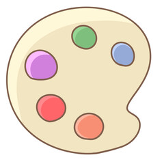 Color palette  , palette with paints