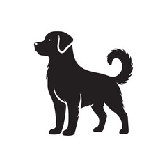 Dog silhouette vector art illustration