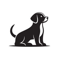 Dog silhouette vector art illustration