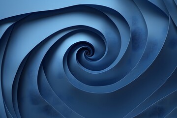 Fototapeta premium Abstract blue spiral pattern with gradient shades creating a hypnotic visual effect.