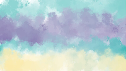 Abstract blue watercolor background.Hand painted watercolor. vector