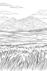 Fototapeta premium landscape with mountains