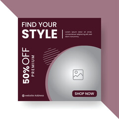 Fashion sale social media post template