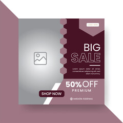 Fashion sale social media post template