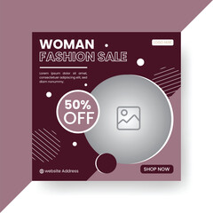 Fashion sale social media post template