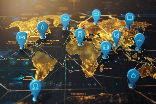 Multiple Locations Map Images – Browse 1,773 Stock Photos, Vectors, and Video | Adobe Stock