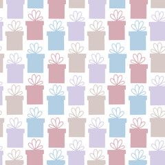 seamless pattern with color gift