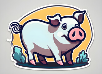 Obraz premium pig generative ai