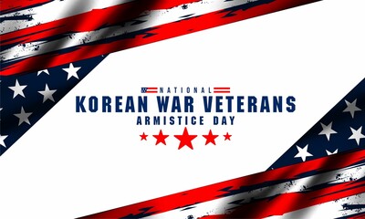 National Korean War Veterans Armistice Day July 27. vektor background .